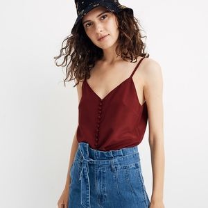 Madewell, Silk Button-Down Cami